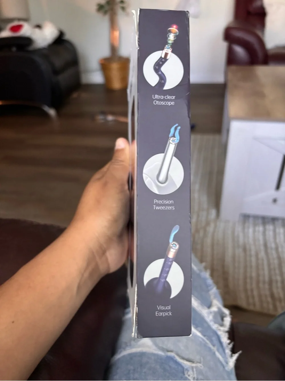 Bebird Purple Ear-Care Camera Ear Cleaner with Charging Case